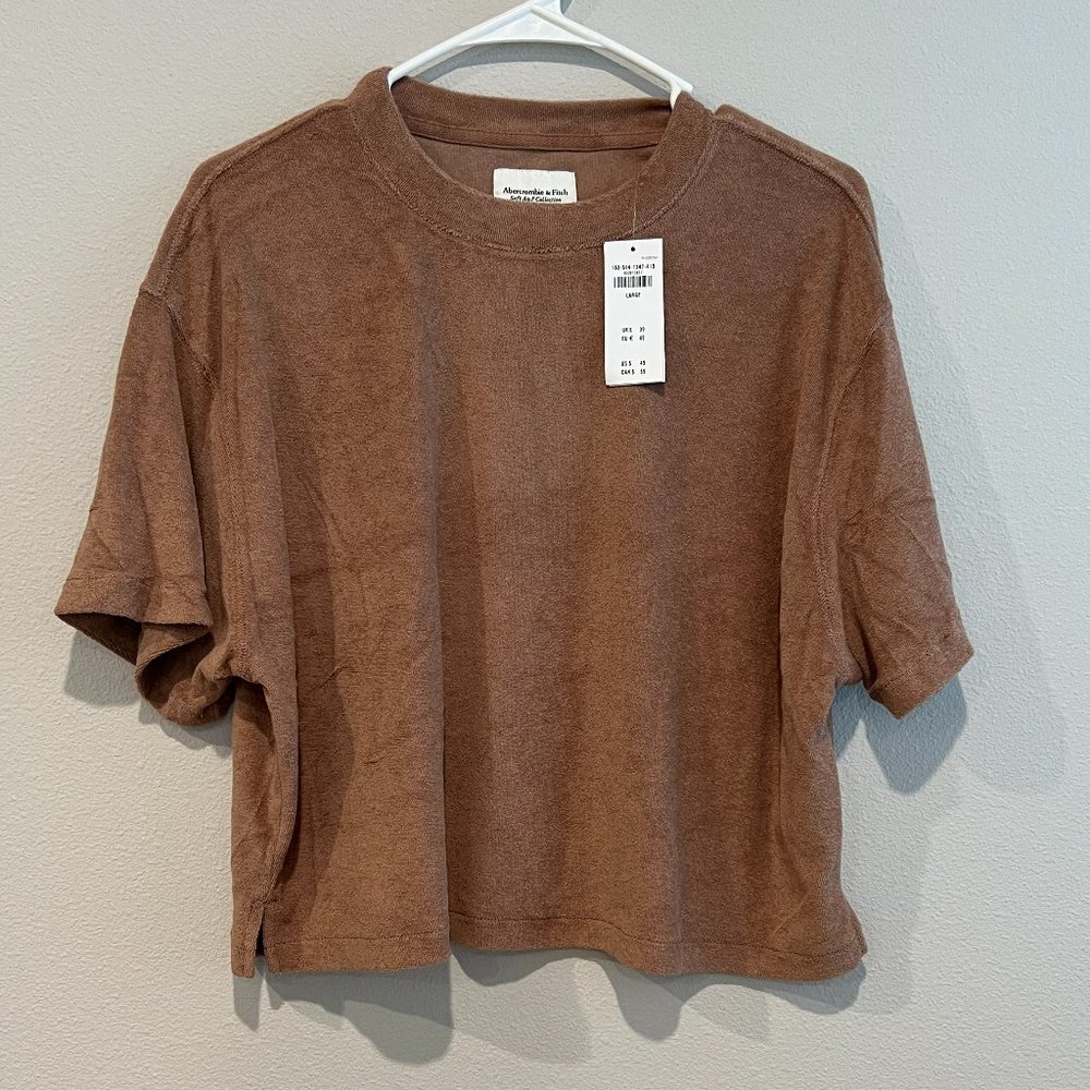 NWT Abercrombie Terry Boyfriend Crop Top